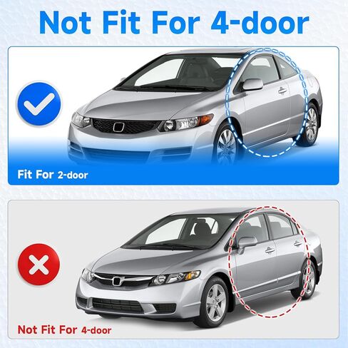 ELH W/Led Bulbs Headlight Assembly Fit For 2006-2011 Honda Civic 2 Door Coupe 2006 2007 2008 2009 2010 2011 06 07 08 09 10 11 Honda Civic (No-Fogging, Includes LED Bulbs) in Kuwait