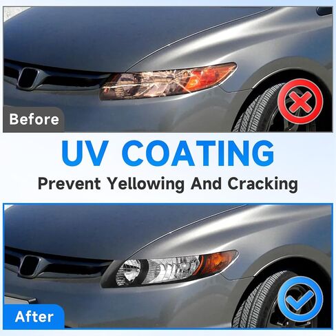 ELH W/Led Bulbs Headlight Assembly Fit For 2006-2011 Honda Civic 2 Door Coupe 2006 2007 2008 2009 2010 2011 06 07 08 09 10 11 Honda Civic (No-Fogging, Includes LED Bulbs) in Kuwait
