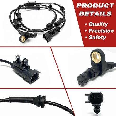 ABS Wheel Speed Sensor 1Pc: Front Left & Right Compatible with Jeep 2007-2017 Wrangler V6 3.6L V6 3.8L, 2018 Wrangler JK V6 3.6L, Liberty 2008-2012 V6 3.7L, Dodge 2007-2011 Nitro V6 3.7L V6 4.0L in Kuwait