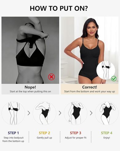 POSESHE Women's Seamless Shapewear Bodysuit Tummy Control Body Shaper Waist Snatching Body Suit in Saudi Arabia