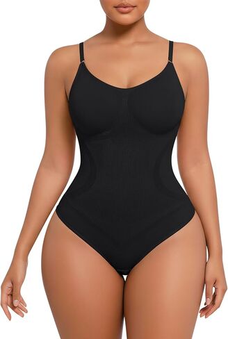POSESHE Women's Seamless Shapewear Bodysuit Tummy Control Body Shaper Waist Snatching Body Suit in Kuwait