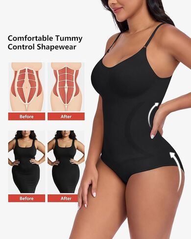 POSESHE Women's Seamless Shapewear Bodysuit Tummy Control Body Shaper Waist Snatching Body Suit in Saudi Arabia
