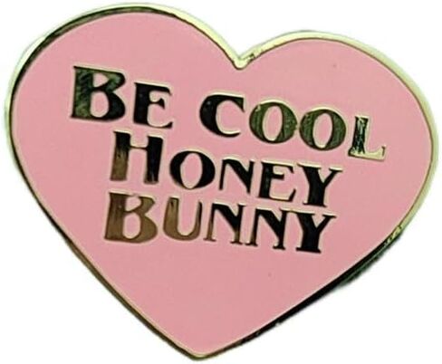 Be Cool العسل الأرنب على شكل قلب المينا التلبيب دبوس شارة معدنية بروش لحقائب الظهر in Saudi Arabia