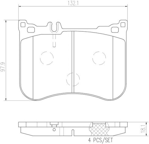 Brembo P50095N Premium Ceramic Front Disc Brake Pad Set MERCEDES-BENZ OE# 0064209320 in Saudi Arabia