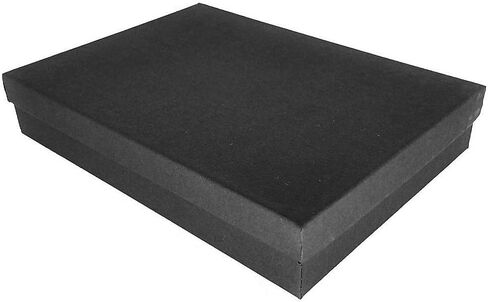 888 Display - Case of 100 Boxes of 5 7/16" x 3 1/2" x 1" Black Matte Cotton Filled Jewelry Boxes in Saudi Arabia