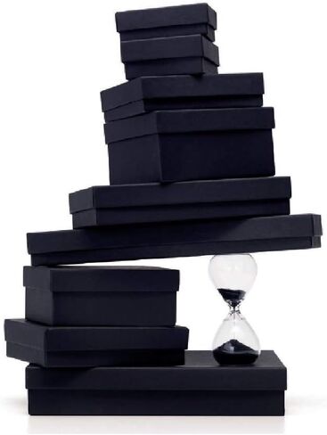 888 Display - Case of 100 Boxes of 5 7/16" x 3 1/2" x 1" Black Matte Cotton Filled Jewelry Boxes in Saudi Arabia