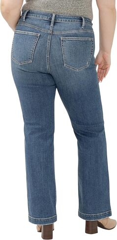 Silver Jeans Co. Women's Plus Size Avery High Rise Curvy Fit Trouser Leg Jeans, Folk, 22 Plus in Saudi Arabia