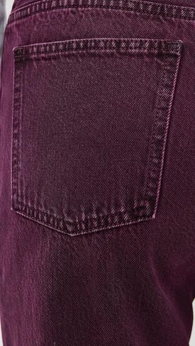 Madewell Women's Pieced Barrel Leg Jeans in Dark Burgundy in Saudi Arabia