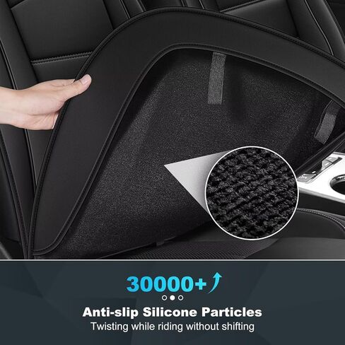 Car Seat Covers for Jeep Grand Cherokee 2022-2025 Front Seat - Waterproof Leather Custom Automotive Seat Covers Protector (2PCS Front,Black) in Kuwait