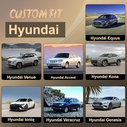 Front Car Seat Covers for Hyundai,Leather Waterproof Seat Protector Custom Fit Hyundai Venue Accent Kona Ioniq Veracruz Genesis Equus,2 Pack,Gray in Saudi Arabia