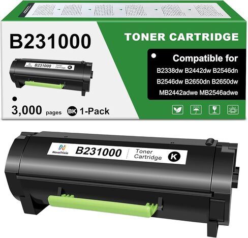 خرطوشة حبر B231000 متوافقة مع حبر طابعة Lexmark B2338 B2442 B2546 B2650 MB2338 MB2442 MB2546 MB2650 لحبر طابعة الليزر B231000 B241H00 أسود (3000 صفحة، حزمة واحدة مع رقاقة) in Saudi Arabia