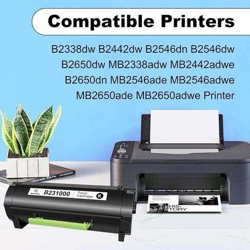 خرطوشة حبر B231000 متوافقة مع حبر طابعة Lexmark B2338 B2442 B2546 B2650 MB2338 MB2442 MB2546 MB2650 لحبر طابعة الليزر B231000 B241H00 أسود (3000 صفحة، حزمة واحدة مع رقاقة) in Saudi Arabia