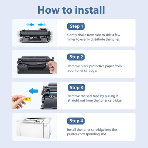 خراطيش حبر أسود 05A 2 عبوة متوافقة مع خراطيش الحبر HP 05A CE505A 05X CE505X المتوافقة مع طابعات HP Laser Jet P2035 P2055 P2035n P2055d P2055dn P2055x P2030 P2050، عالية الإنتاجية in Kuwait