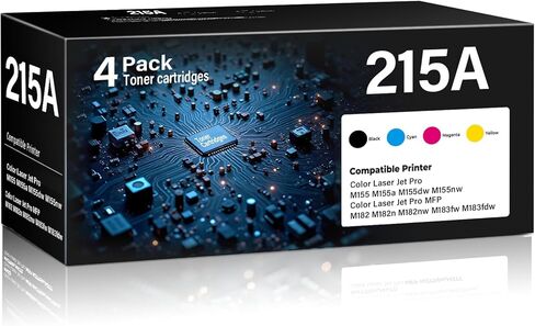 خرطوشة حبر ملونة 215A Laser Jet Pro MFP M183fw M182 M155 متوافقة مع HP 215A 215 M182 M182n M182nw M183fw M183fdw خراطيش حبر HP Color Laser Jet Pro M155 M155a M155dw M155nw in Kuwait