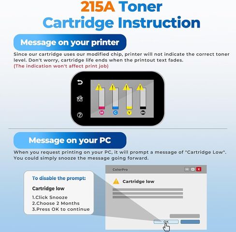 خرطوشة حبر ملونة 215A Laser Jet Pro MFP M183fw M182 M155 متوافقة مع HP 215A 215 M182 M182n M182nw M183fw M183fdw خراطيش حبر HP Color Laser Jet Pro M155 M155a M155dw M155nw in Kuwait