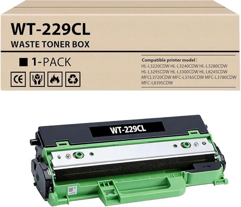 WT-229CL Waste Toner Box WTB2600 Waste Toner Box Works with HL-L3228, HL-L3268, MFC-L3768CDW, DCP-L3568CDW, DCP-L3528CDW, LC2600DNW, MC2600DNW Printers in Kuwait