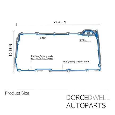 LS Oil Pan Gasket Set of 3 - Replaces OS30693R 12612350 OS32241 12558760 12580672 - Compatible with GM LS1 LS2 LS3 LS6 LM7 LQ4 LQ9 V8 Engines, for Chevy Pontiac Saab Isuzu in Kuwait