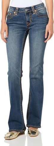 True Religion Becca Super T Stitch Bootcut Jeans for Women - Mid-Rise Fit in Saudi Arabia