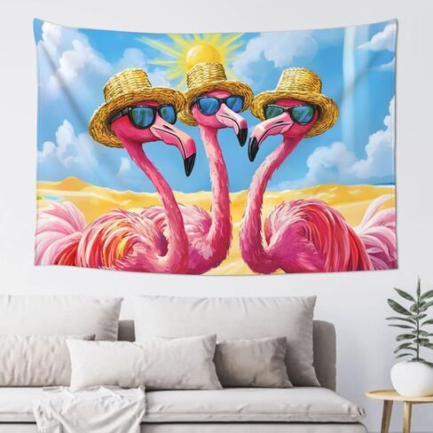 AZGNHM Beach Wall Tapestry with Cool Giraffe Family Design, 60 x 40 inches, Colorful Ocean Scene, 60x40 inches (Giraffe Family) in Saudi Arabia