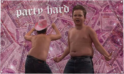 Banger - Gibby - Party Hard - ICarly Meme Funny Motivational Inspirational Office Gym Dorm Wall Decor Design on a 3X5 Feet Flag with 4 Grommets for Easy Hanging. Authentic BANGER FLAG in Saudi Arabia