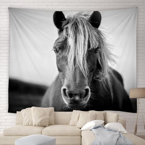 AYDSMYD Horse Tapestry Western Rustic Farmhouse Animal Country Home Decor Tapestries Wall Blanket For Bedroom Living Room Dorm(59.1 x 51 inches) in Saudi Arabia