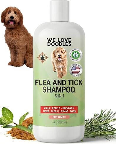 نحن نحب رسومات الشعار المباشرات العضوية للبراغيث للكلاب - توقف البراغيث والقراد للكلاب ، وعلاج قمل طبيعي وآمن وفعال ، وشامبو مهدئ للبشرة الحساسة ، المصنوعة في الولايات المتحدة الأمريكية ، 16 أوقية in Kuwait