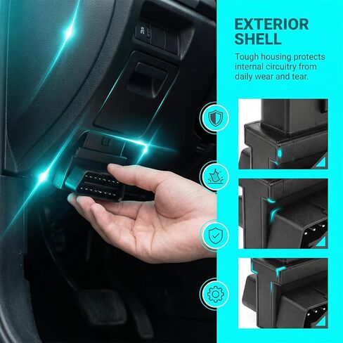 Car OBD2 Splitter, 16 Pin 1 Male Splitter to 2 Female Extension Cable Converter Adapter, Automotive OBDII Devices Diagnostic Port Extender, Universal for Sedan RV Truck in Kuwait