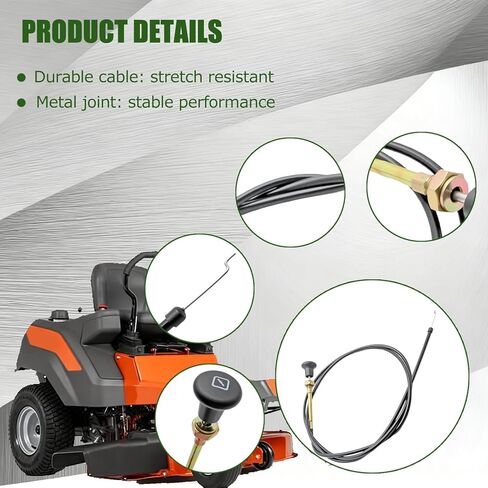 539112439 كابل الاختناق مناسب لنماذج جزازة العشب Husqvarna EZ 4216 HO EZ 4217 KAA EZ 4819 KAA EZ 4822 BI EZ 4824 BI MZ 52-967602901-00 MZ 52-96766600100 بديل أسود لـ 539130209 in Kuwait