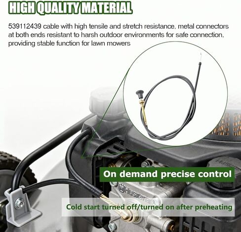 539112439 كابل الاختناق مناسب لنماذج جزازة العشب Husqvarna EZ 4216 HO EZ 4217 KAA EZ 4819 KAA EZ 4822 BI EZ 4824 BI MZ 52-967602901-00 MZ 52-96766600100 بديل أسود لـ 539130209 in Kuwait