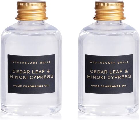 Zodax Apothecary Guild Opal Glass Reed Diffuser Refills - Scented Oil for Aromatherapy Diffusers - Ideal for The Office, Bathroom, Home - Lemon Peel, Lavender and Tarragon Scent - 4 Oz. - Set of 2 in Saudi Arabia