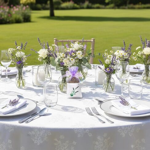 25 Pack Sachet Bags Empty, Lavender Sachets, Purple Organza Pouches with Ribbons for Buds Drawstring Bags in Kuwait