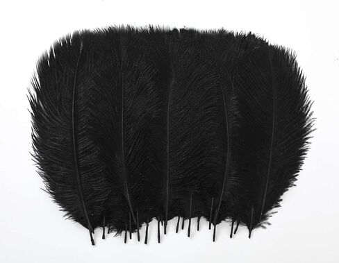 Hollosport 30PCS Bulk White النعمان الريش من 12 إلى 14 بوصة للحفلات المركزية حفل زفاف المنزل ديكورات الحلم الماسكون الحرف اليدوية in Kuwait