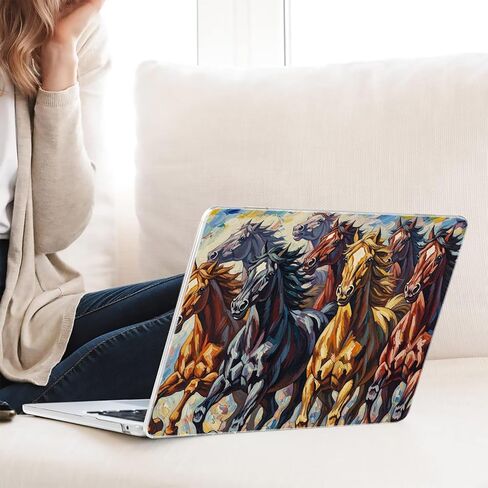 Compatible with MacBook Pro 14 inch, Hard Shell Case with Keyboard Cover and Screen Protector (A2442 A2779 A2918 A2992 A3112 A3185 A3401 A3434, 2021-2025 Release) - Horse MC22715 in Saudi Arabia