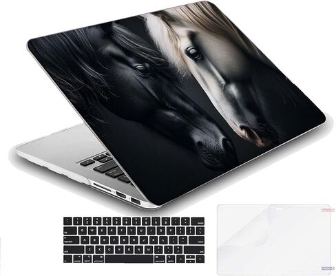 متوافق مع جهاز MacBook Pro مقاس 14 بوصة، حافظة صلبة مع غطاء لوحة مفاتيح وواقي شاشة (A2442 A2779 A2918 A2992 A3112 A3185 A3401 A3434، إصدار 2021-2025) - Horse MC22712 in Kuwait