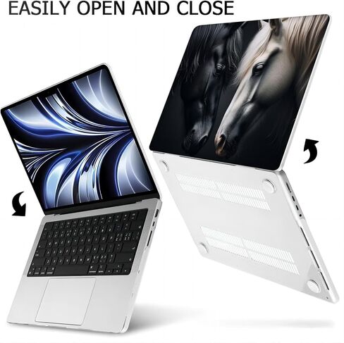 متوافق مع جهاز MacBook Pro مقاس 14 بوصة، حافظة صلبة مع غطاء لوحة مفاتيح وواقي شاشة (A2442 A2779 A2918 A2992 A3112 A3185 A3401 A3434، إصدار 2021-2025) - Horse MC22712 in Kuwait