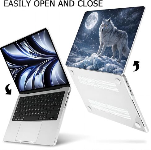 Compatible with MacBook Air 15.3-inch, Hard Shell Case with Keyboard Cover and Screen Protector (A2941, M2 Chip / A3114, M3 Chip / A3241, M4 Chip, 2023-2025 Release) - Wolf MC22105 in Saudi Arabia