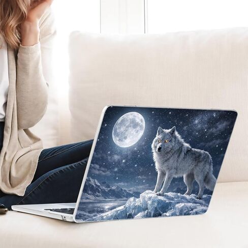 Compatible with MacBook Air 15.3-inch, Hard Shell Case with Keyboard Cover and Screen Protector (A2941, M2 Chip / A3114, M3 Chip / A3241, M4 Chip, 2023-2025 Release) - Wolf MC22105 in Saudi Arabia