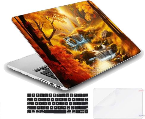Compatible with MacBook Air 13.6-inch, Hard Shell Case with Keyboard Cover and Screen Protector (A2681, M2 chip / A3113, M3 chip / A3240, M4 chip, 2022-2025 Release) - Waterfall MC21231 in Saudi Arabia