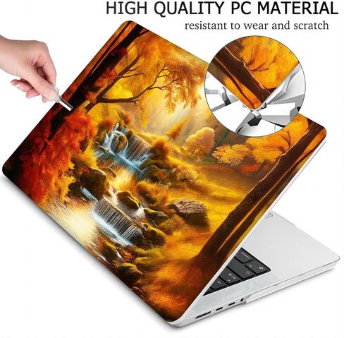 Compatible with MacBook Air 13.6-inch, Hard Shell Case with Keyboard Cover and Screen Protector (A2681, M2 chip / A3113, M3 chip / A3240, M4 chip, 2022-2025 Release) - Waterfall MC21231 in Saudi Arabia