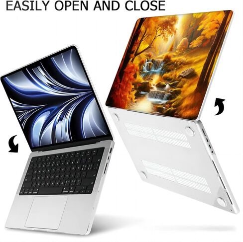 Compatible with MacBook Air 13.6-inch, Hard Shell Case with Keyboard Cover and Screen Protector (A2681, M2 chip / A3113, M3 chip / A3240, M4 chip, 2022-2025 Release) - Waterfall MC21231 in Saudi Arabia