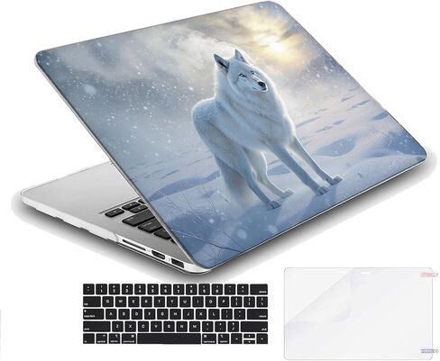 متوافق مع جهاز MacBook Air مقاس 15.3 بوصة، حافظة صلبة مع غطاء لوحة مفاتيح وواقي شاشة (A2941، M2 Chip / A3114، M3 Chip / A3241، M4 Chip، إصدار 2023-2025) - Wolf MC22101 in Kuwait