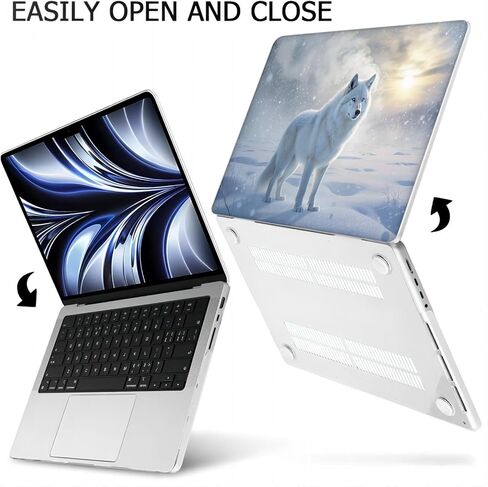 متوافق مع جهاز MacBook Air مقاس 15.3 بوصة، حافظة صلبة مع غطاء لوحة مفاتيح وواقي شاشة (A2941، M2 Chip / A3114، M3 Chip / A3241، M4 Chip، إصدار 2023-2025) - Wolf MC22101 in Kuwait