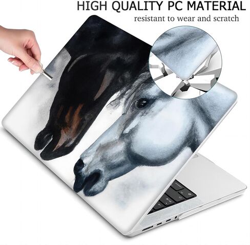 متوافق مع جهاز MacBook Pro مقاس 14 بوصة، حافظة صلبة مع غطاء لوحة مفاتيح وواقي شاشة (A2442 A2779 A2918 A2992 A3112 A3185 A3401 A3434، إصدار 2021-2025) - Horse MC22711 in Kuwait