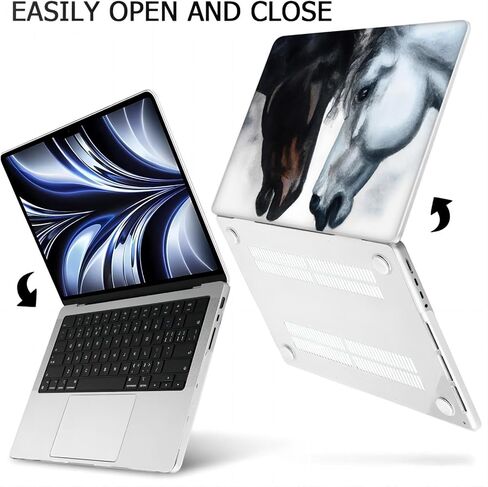 متوافق مع جهاز MacBook Pro مقاس 14 بوصة، حافظة صلبة مع غطاء لوحة مفاتيح وواقي شاشة (A2442 A2779 A2918 A2992 A3112 A3185 A3401 A3434، إصدار 2021-2025) - Horse MC22711 in Kuwait