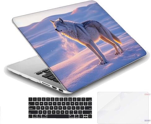 متوافق مع جهاز MacBook Air مقاس 15.3 بوصة، حافظة صلبة مع غطاء لوحة مفاتيح وواقي شاشة (A2941، M2 Chip / A3114، M3 Chip / A3241، M4 Chip، إصدار 2023-2025) - Wolf MC22102 in Kuwait