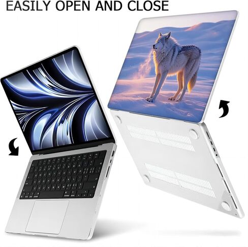 متوافق مع جهاز MacBook Air مقاس 15.3 بوصة، حافظة صلبة مع غطاء لوحة مفاتيح وواقي شاشة (A2941، M2 Chip / A3114، M3 Chip / A3241، M4 Chip، إصدار 2023-2025) - Wolf MC22102 in Kuwait