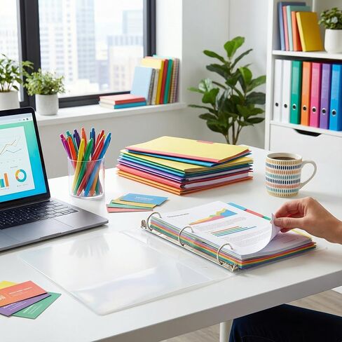 3 Ring Binders, 2 Pack D-Ring Organizer - 1.4 Inch Capacity, 300 Sheet Hold, Letter Size Fit, Plastic Frosted Semi-Transparent for School Home Office Paper Storage in Saudi Arabia