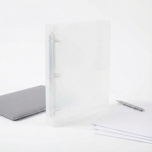 3 Ring Binders, 2 Pack D-Ring Organizer - 1.4 Inch Capacity, 300 Sheet Hold, Letter Size Fit, Plastic Frosted Semi-Transparent for School Home Office Paper Storage in Saudi Arabia