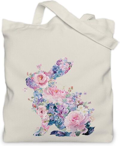 حقيبة أرنب عيد الفصح للنساء، نمط الأزهار مع جيب داخلي. in Kuwait