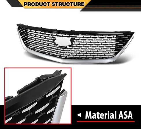 Front Grill Grille Compatible with Cadillac CT5 Luxury 2020-2023 84934970 Black & Chrome in Saudi Arabia